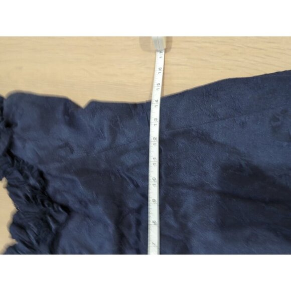Maggy London Hot To Trot Navy Blue Ruffle Dress Size 8 90s Knee Length - Picture 8 of 10